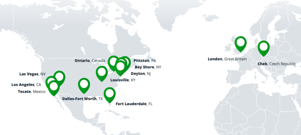 Imagine unfolding a map, much like the one Indiana Jones might use on an epic adventure. Each green pin marks a bustling city across North America and Europe—places like the USAs dynamic hubs, Canadas scenic locales, Mexicos vibrant scenes, Great Britains historic towns, and the Czech Republics charming spots. These arent just any pins; they represent key waypoints for third-party logistics and fulfillment services, just as reliable as your morning coffee. And heaven knows how important that is! With ShipMonk.com guiding logistics operations to these strategic locations, its like having a trusted friend helping you manage global efficiency with ease. via ShipMonk.com